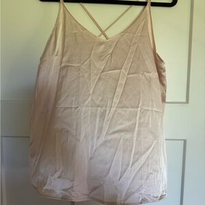 Pink Camisole Top with Spaghetti Straps and V-Neckline